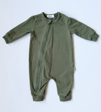Miles the Label Green Zipper Jumpsuit (3 Months)