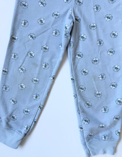 Carters Light Blue Daisies Sweater & Pants Set (4T)