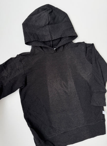 Tiny Button Apparel Black Hoodie (1/2T)