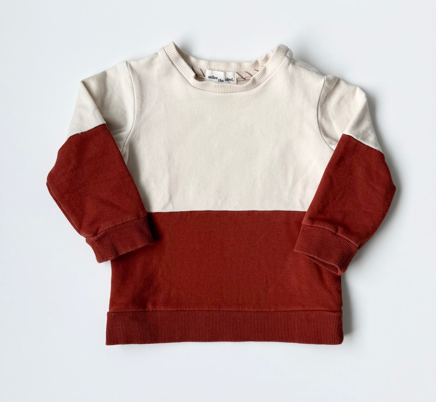 Miles the Label Cream & Brown Sweater (12 Months)