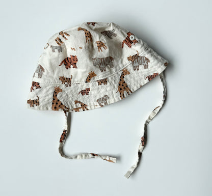 H&M Beige Safari Animals Sun Hat (3-6 Months)