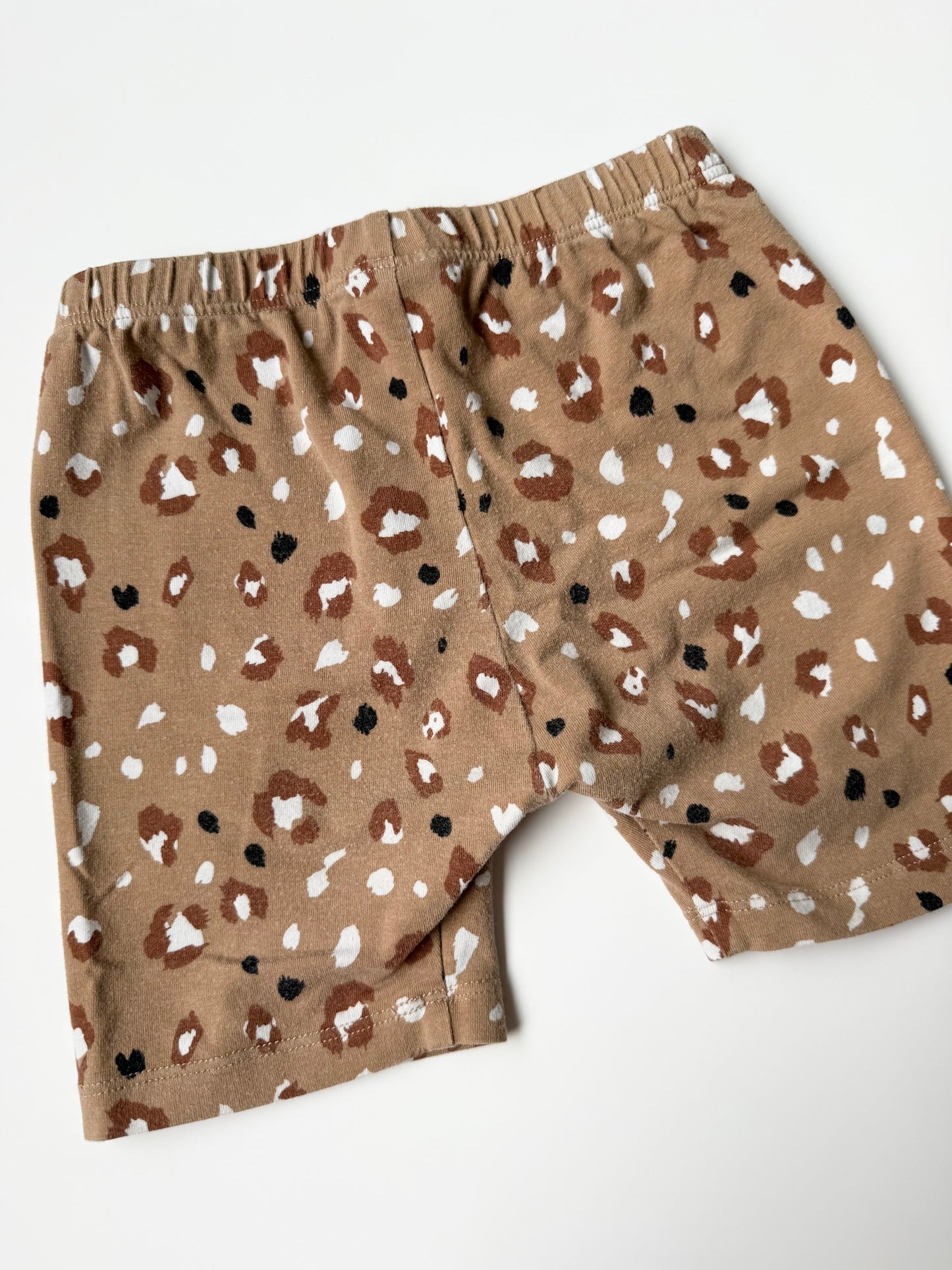 Jax & Lennon Brown Leopard Biker Shorts (Youth Small)