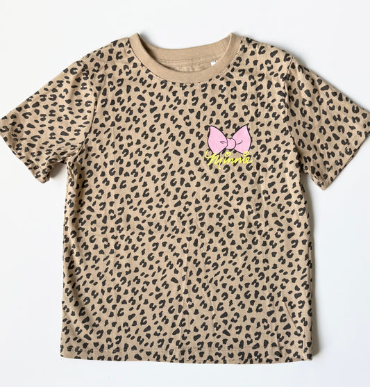 H&M x Disney Minnie Cheetah T-Shirt - New (6-8 Years)