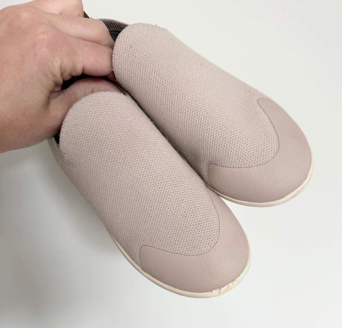 Heyfolks Light Beige Knit Slip On Sneakers (C12)