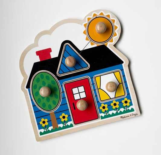 Melissa & Doug First Shapes Jumbo Knob House Puzzle