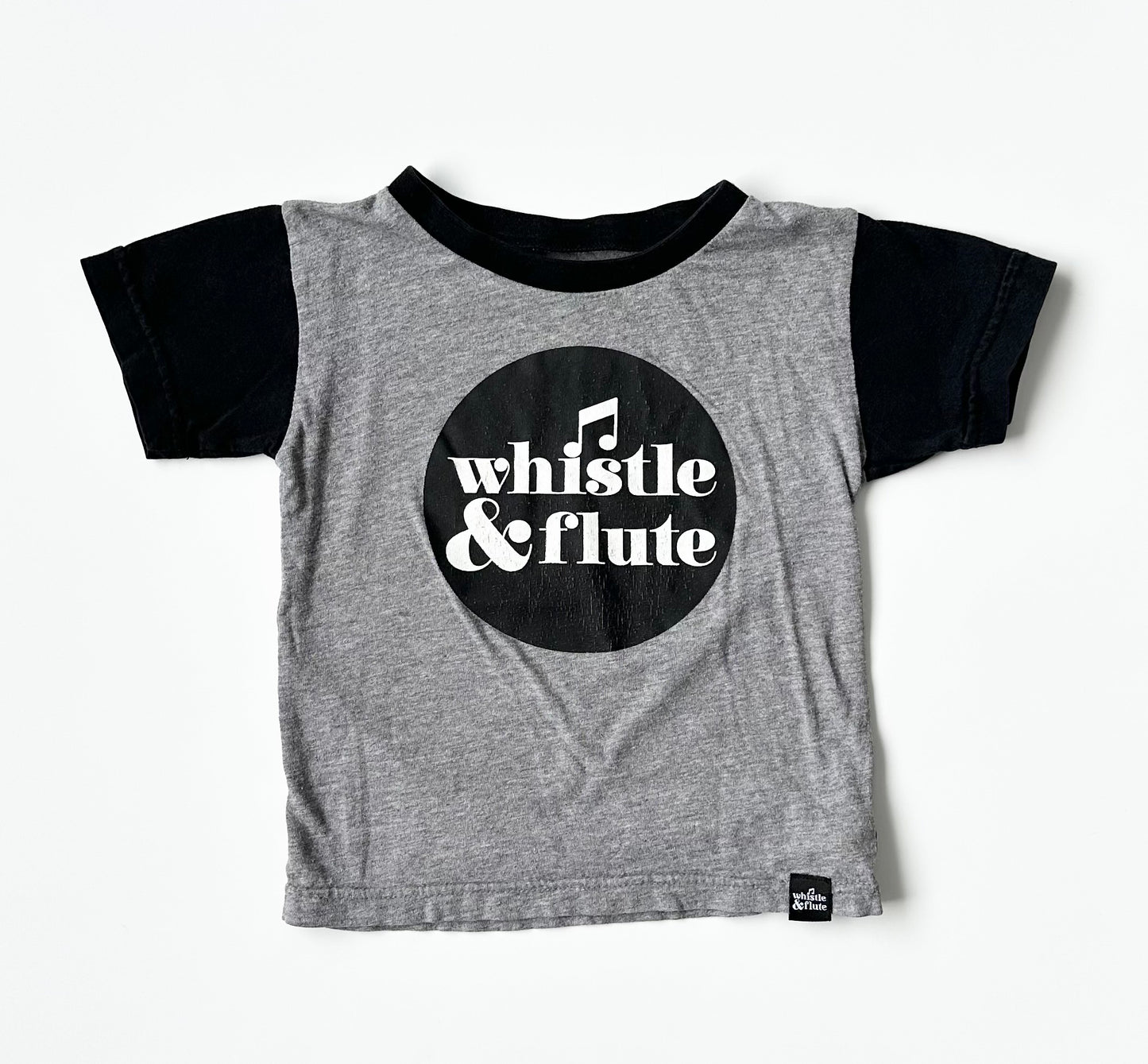 Whistle & Flute “W&F” Grey & Black T-Shirt (1-2 Years)