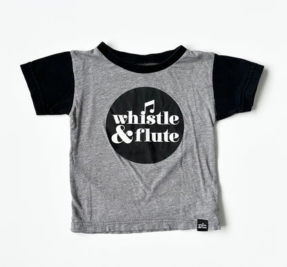 Whistle & Flute “W&F” Grey & Black T-Shirt (1-2 Years)