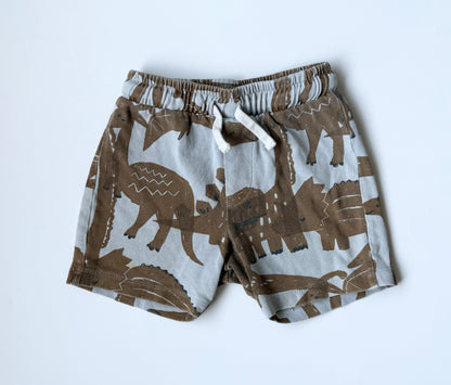 Zara Grey & Brown Dinosaurs Sweat Shorts (3-4 Years)