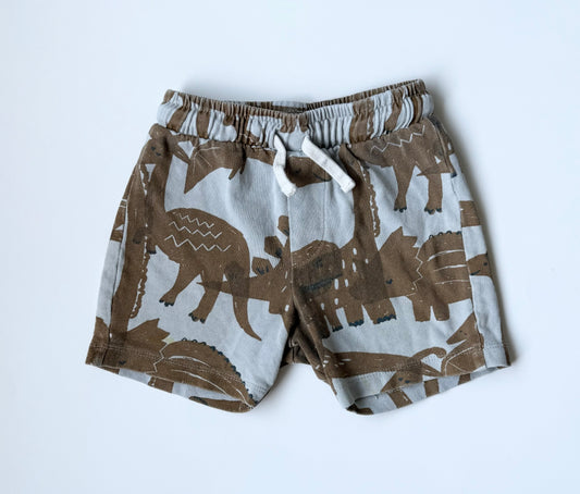 Zara Grey & Brown Dinosaurs Sweat Shorts (3-4 Years)