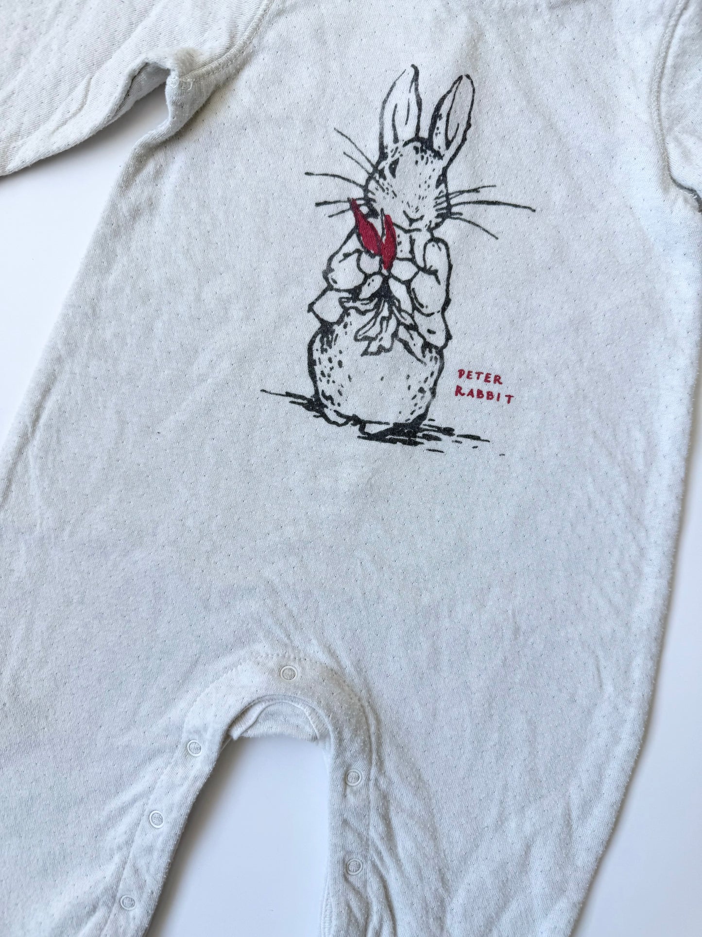 Beatrix Potter for Baby Gap Light Grey Peter Rabbit Sleeper (3-6 Months)