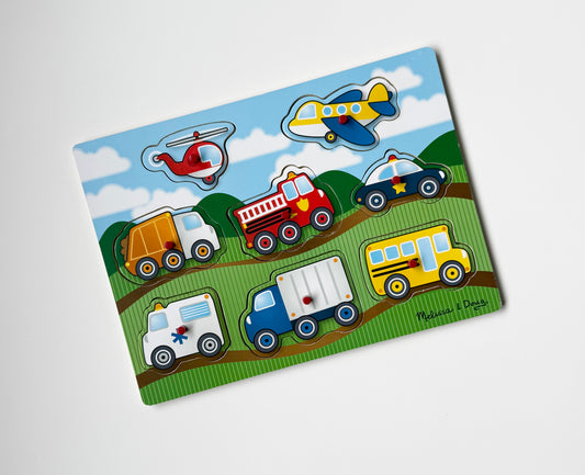 Melissa & Doug Emergency Vehicles Wooden Puzzle