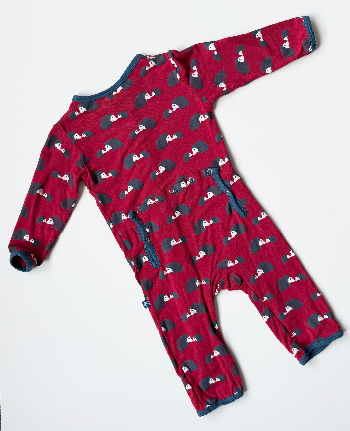 Kickee Pants Red Hedgehog Snap Sleeper Romper (3-6 Months)