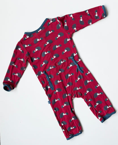 Kickee Pants Red Hedgehog Snap Sleeper Romper (3-6 Months)