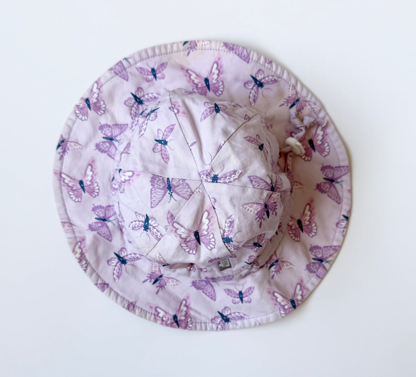 Jan & Jul Purple Butterflies Sun Hat (0-6 Months - Small)