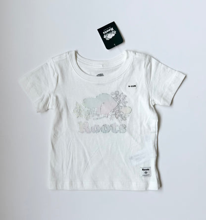 Roots Baby White & Light Pastels Beaver T-Shirt - New (6-12 Months)