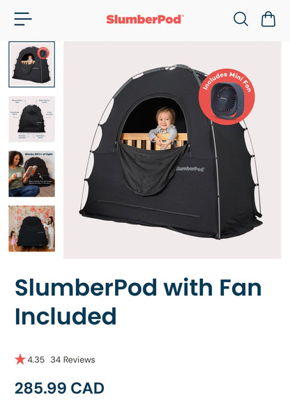 SlumberPod Portable Pod 3.0 With Fan