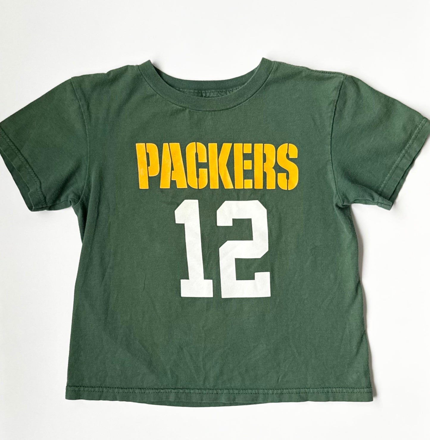 Green Bay Packers “12 Rodgers” Green Football T-Shirt (5/6 Years)
