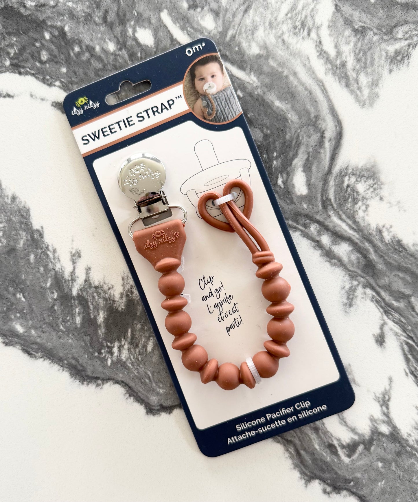 Itzy Ritzy Sweetie Strap Pacifier Clip - New