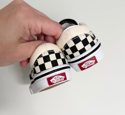 Vans Black & White Checkered Slip On Sneakers (3)
