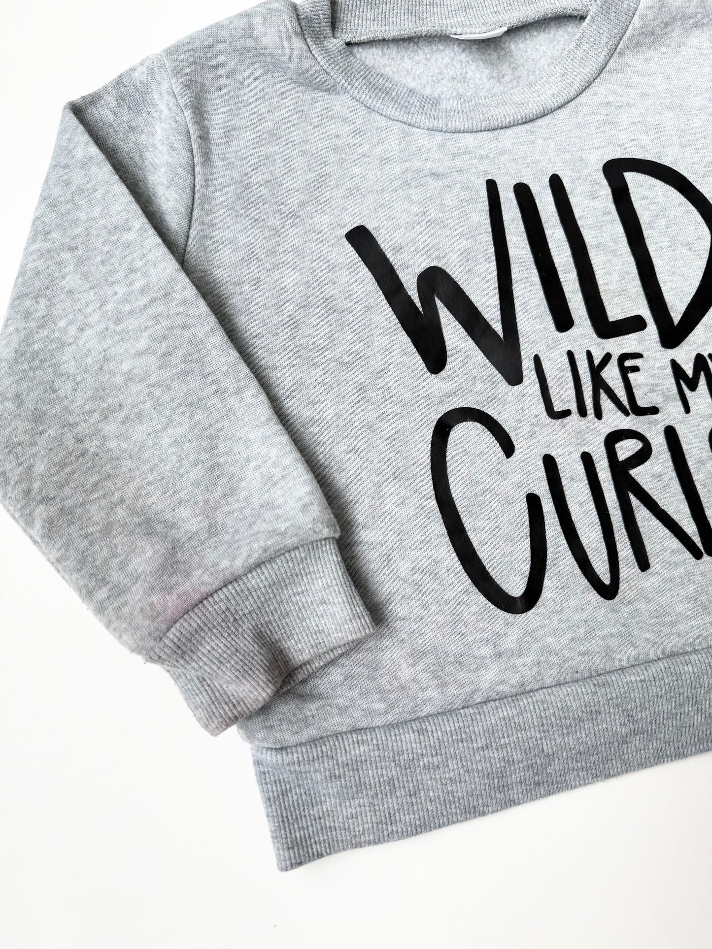 PatPat Grey “Wild Like My Curls” Sweater (3T)