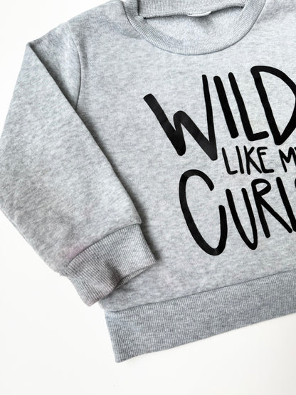 PatPat Grey “Wild Like My Curls” Sweater (3T)