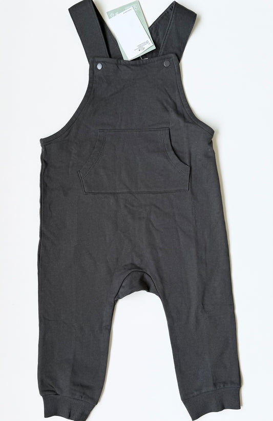 H&M Dark Grey Fabric Overalls - New (12-18 Months)