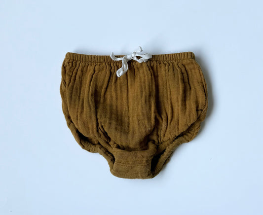 Jamie Kay Dark Mustard Muslin Bloomers (1 Year)