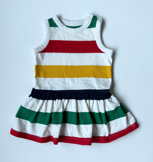 Hudson’s Bay Company Classic Stripped Tank Bodysuit Dress (3-6 Months)