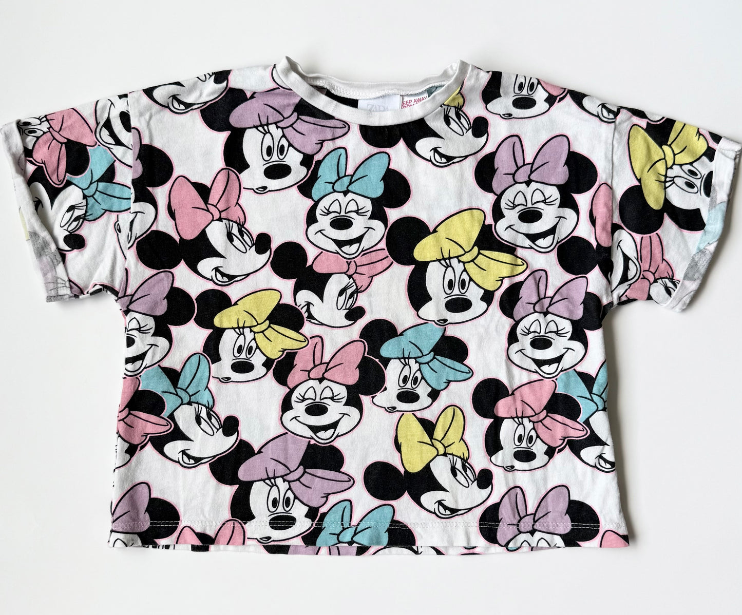 Zara x Disney Neon Minnie Mouse AOP T-Shirt (4-5 Years)