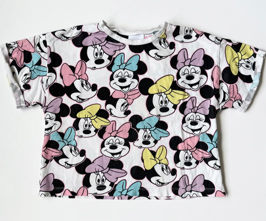 Zara x Disney Neon Minnie Mouse AOP T-Shirt (4-5 Years)