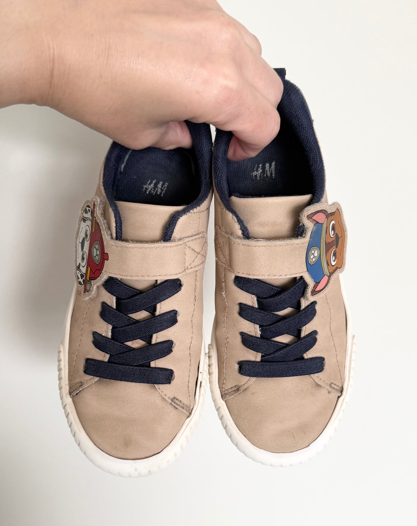 H&M x Paw Patrol Beige & Navy Marshall/Chase Velcro & Stretch Lace Sneakers (12)