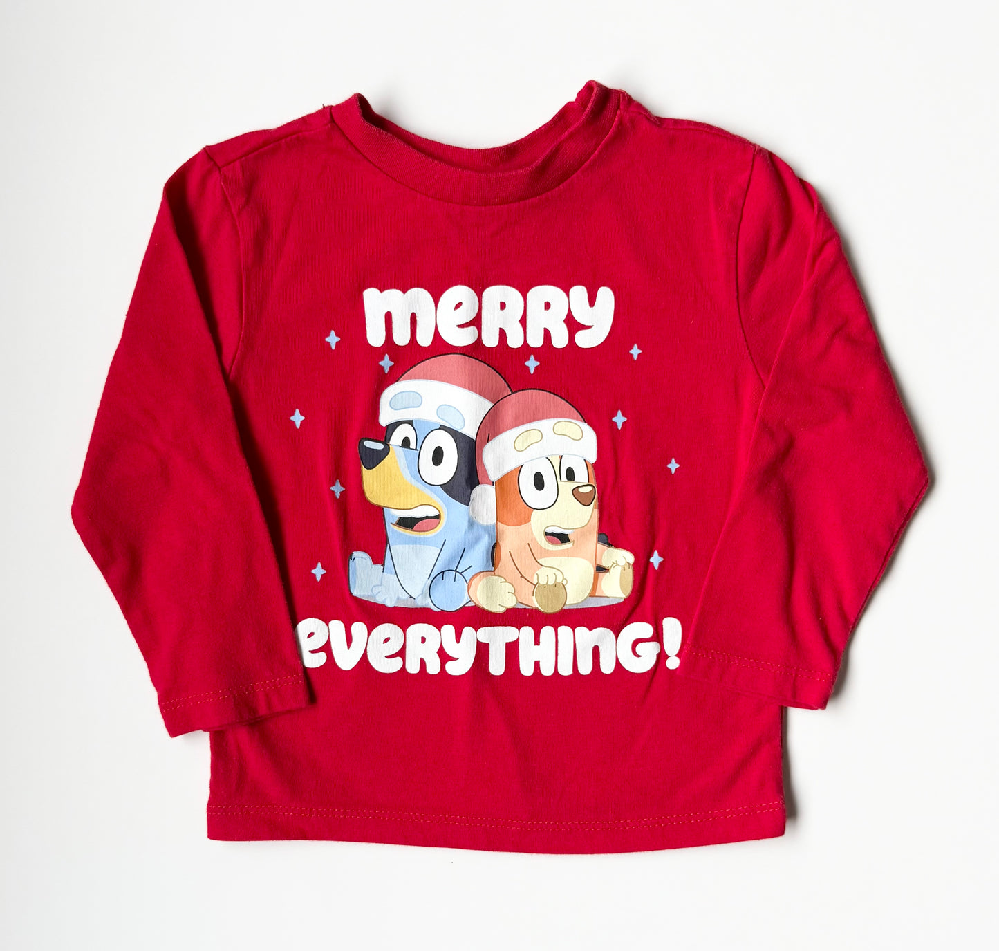 Bluey Red Merry Everything Long Sleeve (2T)