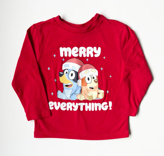 Bluey Red Merry Everything Long Sleeve (2T)