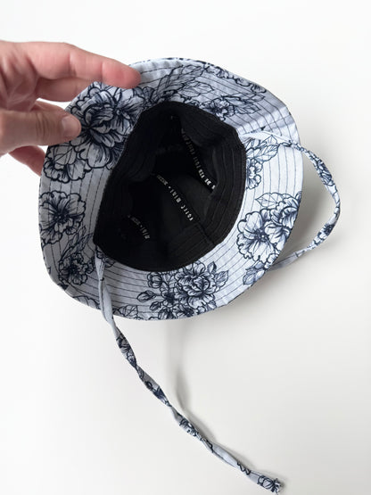 LP Apparel Blue Floral Bucket Sun Hat (6-12 Months)
