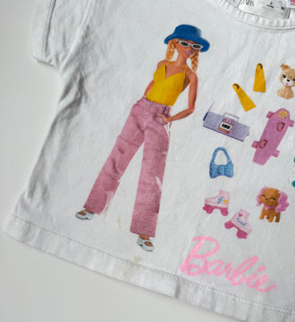 Zara x Barbie White Barbie & Accessories T-Shirt (2 Years)