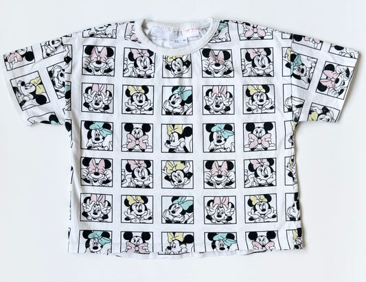 Zara x Disney White Minnie AOP T-Shirt (2-3 Years)