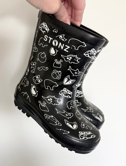 Stonz Black Animals & Shapes Rubber Boots (5)