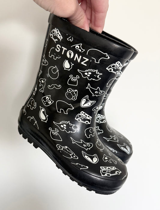 Stonz Black Animals & Shapes Rubber Boots (5)