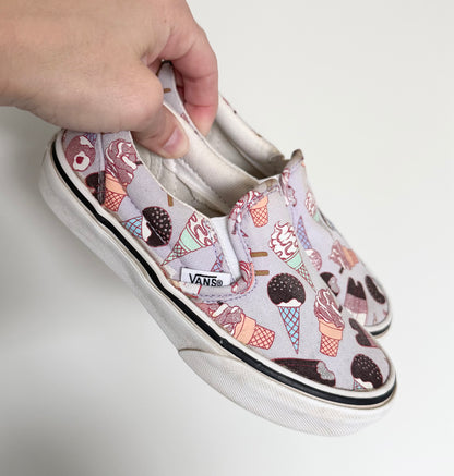 Vans Purple Sparkle Ice Cream Slip On Sneakers (12)