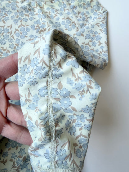 Rylee & Cru Off White & Dainty Blue Floral Long Sleeve Swim Top (4-5 Years)