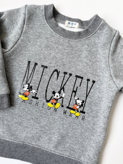Mickey Fashion Wear Grey Crewneck Sweater (3-4 Years)