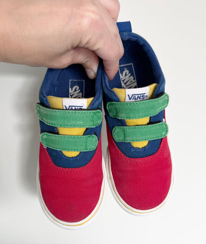 Vans Doheny Old Skool V Primary Colorblock Velcro Sneakers (10)