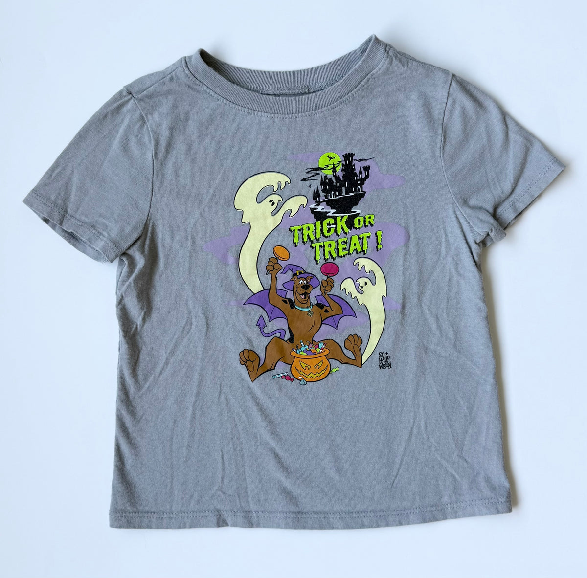 Old Navy x Scooby Doo Grey Halloween “Trick or Treat” T-Shirt (4T)