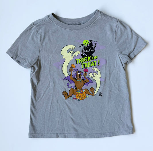 Old Navy x Scooby Doo Grey Halloween “Trick or Treat” T-Shirt (4T)