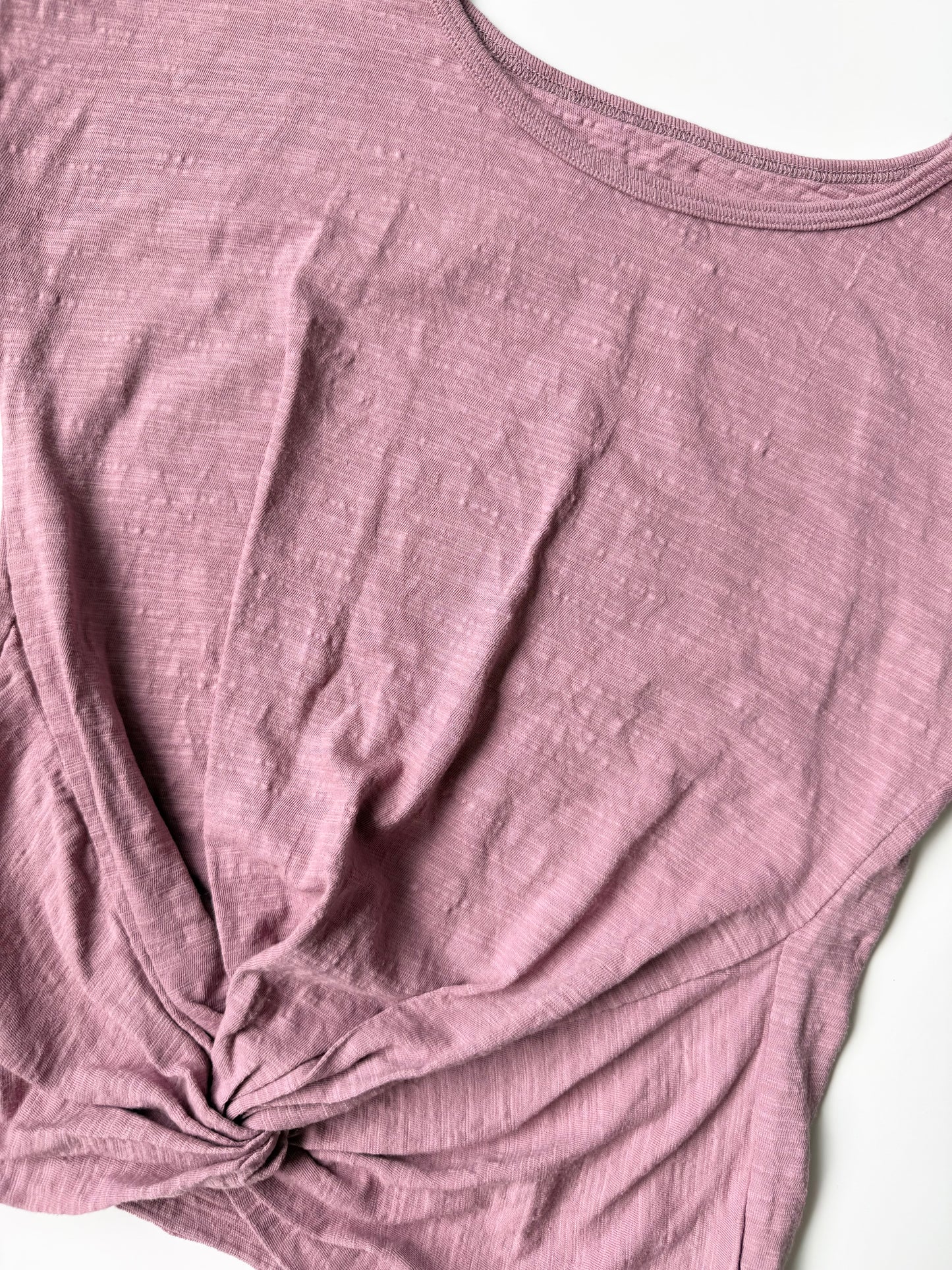 Mini Mioche Purple Textured Knot Front Short Sleeve (7/8 Years)