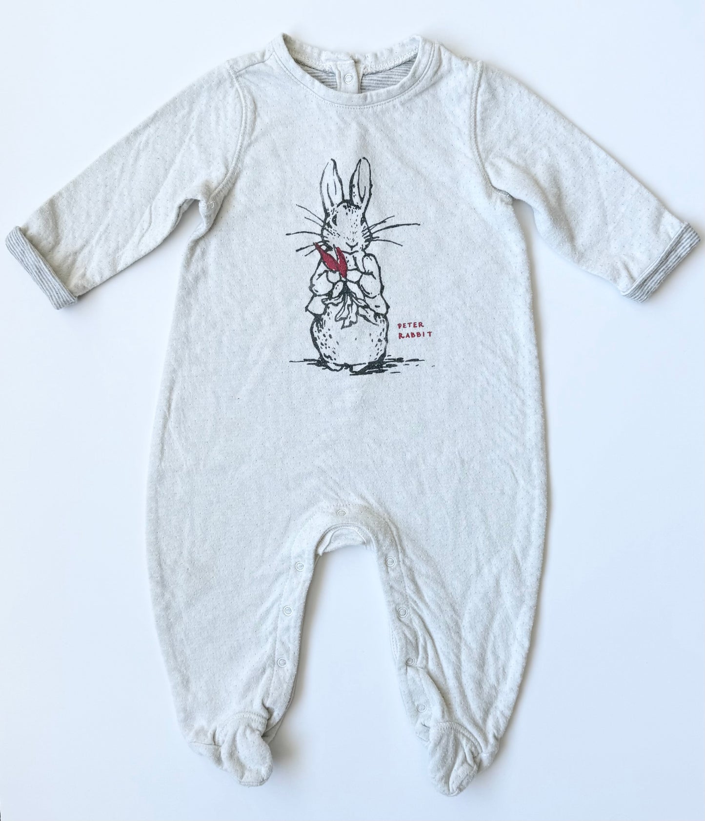 Beatrix Potter for Baby Gap Light Grey Peter Rabbit Sleeper (3-6 Months)
