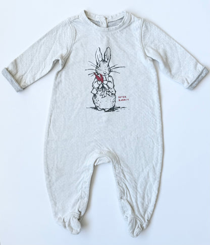 Beatrix Potter for Baby Gap Light Grey Peter Rabbit Sleeper (3-6 Months)