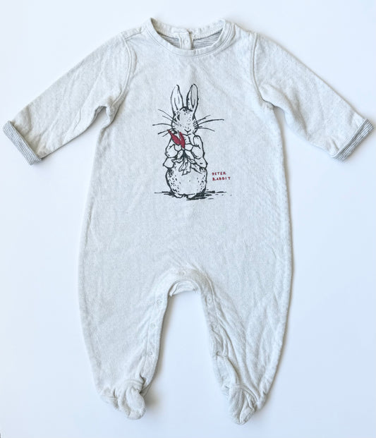 Beatrix Potter for Baby Gap Light Grey Peter Rabbit Sleeper (3-6 Months)