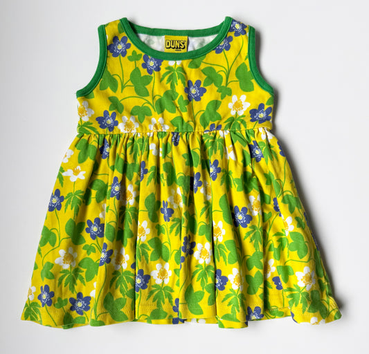 Duns Sweden Yellow & Green Floral Tank Dress (12-18 Months)