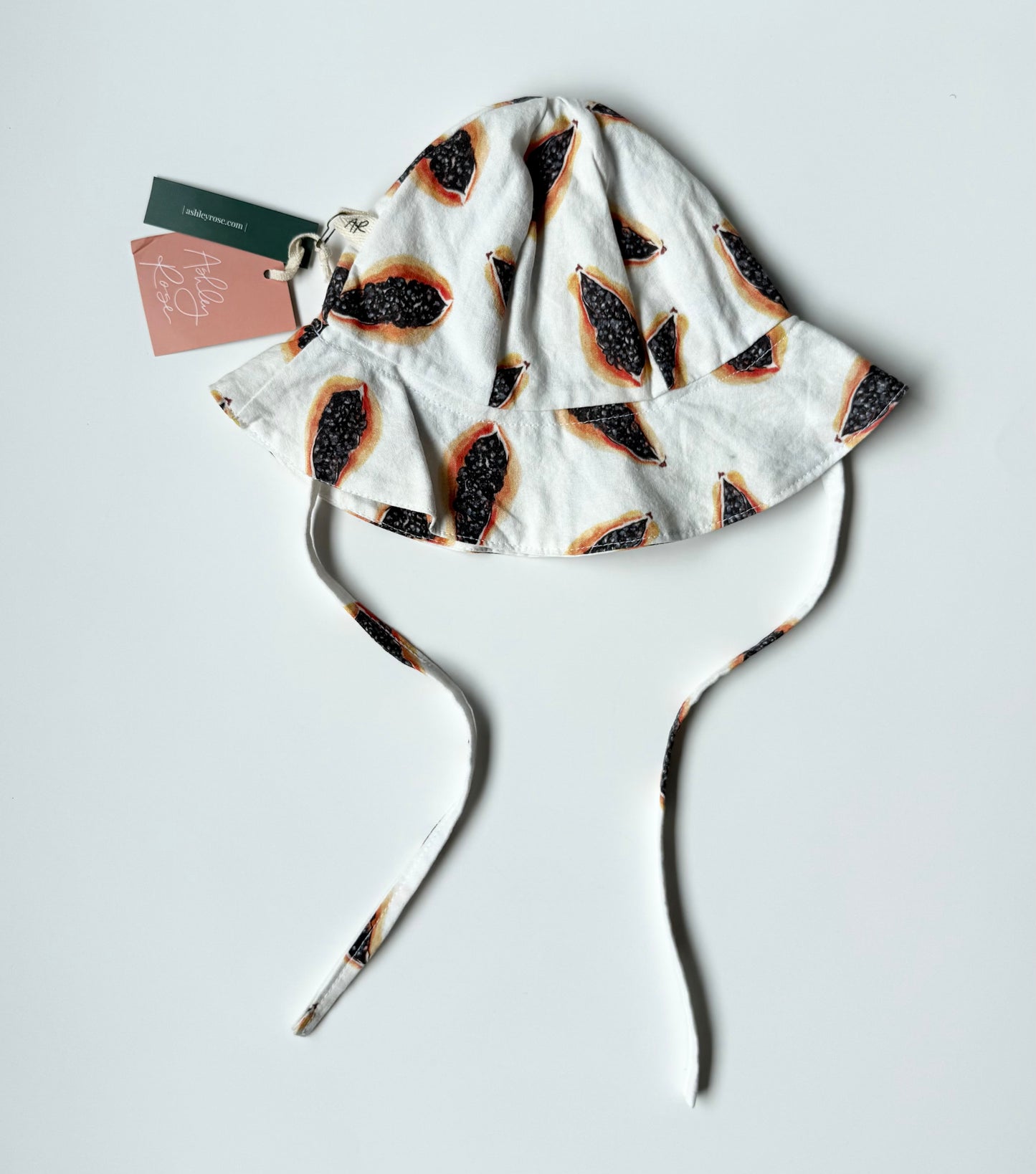Ashley Rose White Papaya Sun Hat - New (0-6 Months)